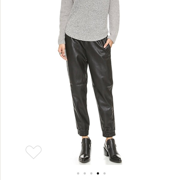 Club Monaco Pants - Club Monaco Sami Faux Leather Track Pant